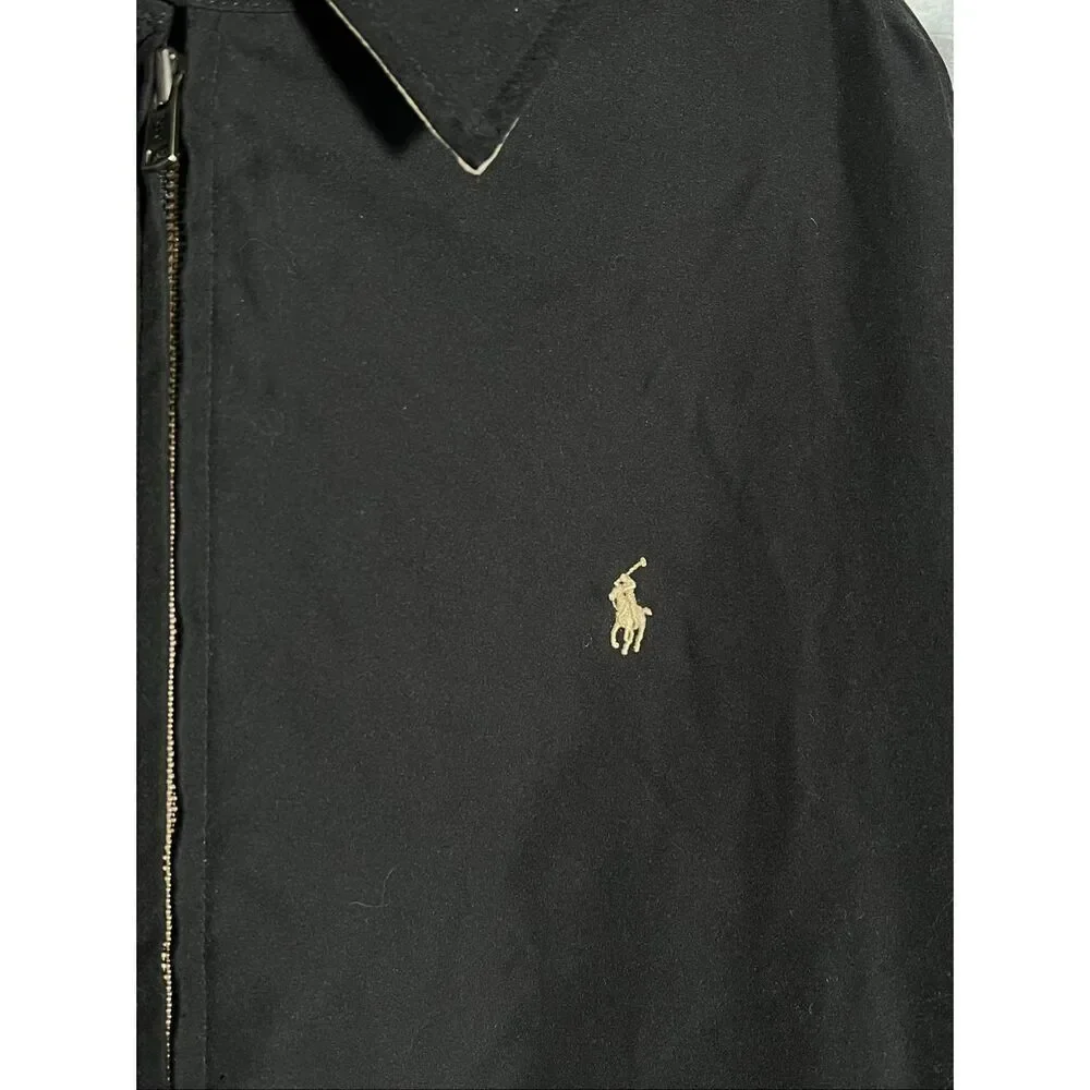 Vintage Polo Ralph Lauren Black Full Zip Harrington Jacket